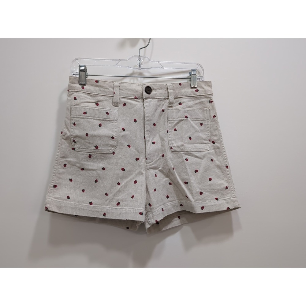 NEW‎ WOMENS 27 MADEWELL EMMETT SHORTS IN FRESH STRAWBERRIES